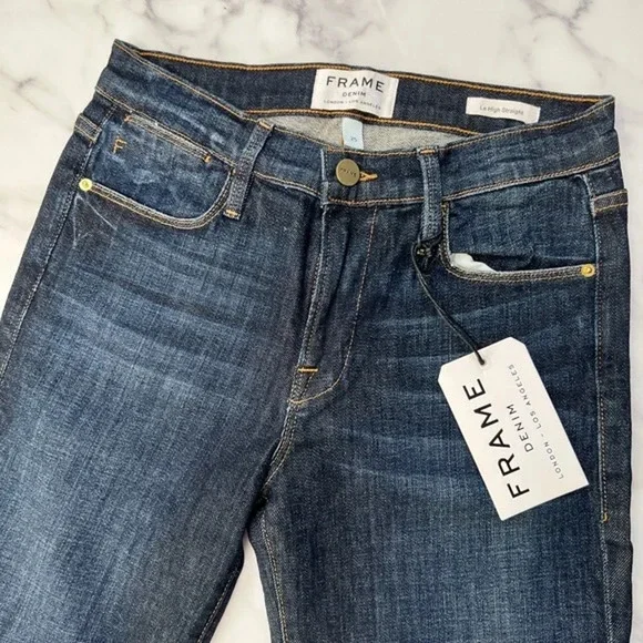 Frame Denim Women's Le High Straight Jeans in Northern Size 25 NWT $239 - Picture 7 of 11